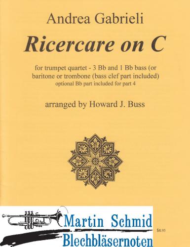 Product image of the product “Ricercare on C (4Bb.Trp;3Bb-Trp.BassTrp/Pos) ”