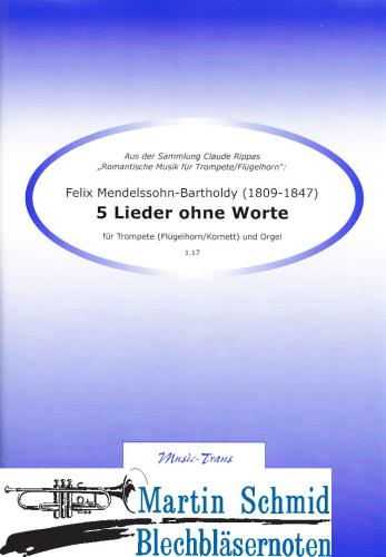 Product image of the product “5 Lieder ohne Worte ”