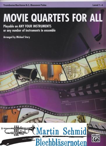 Product image of the product “Movie Quartet For All (Solostimme Posaune - kombinierbar mit anderen Instrumenten) ”
