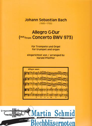 Product image of the product “Allegro G-Dur aus dem Concerto BWV 973 (Trp in Bb/C) ”