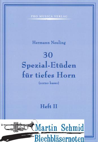Product image of the product “30 Spezial-Etüden für tiefes Horn Heft 2 ”