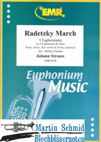 Product image of the product “Radetzky March (3 Euphoniums; 2 Euphoniums + Tuba)(Piano.Guitar.Bass Guitar.Drums optional) ”