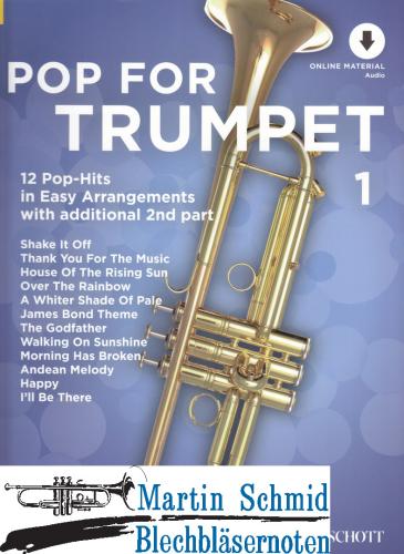 Product image of the product “Pop For Trumpet 1- 12 Pop-Hits in Easy Arrangements with additional 2nd part ”