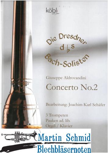 Product image of the product “Concerto No. 2 (3 Trompeten in D und Orgel / Klavier (Pauken ad libitum) ”
