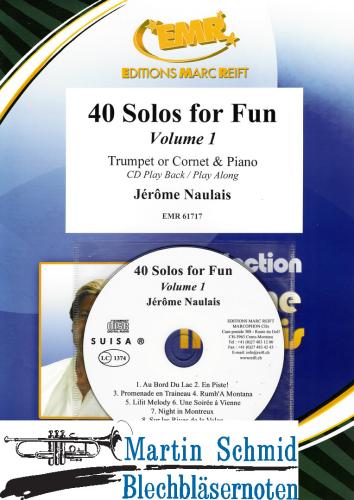 Product image of the product “40 Solos for Fun Volume 1 - Trompete & Piano + CD Play Back / Play Along or MP3  ”