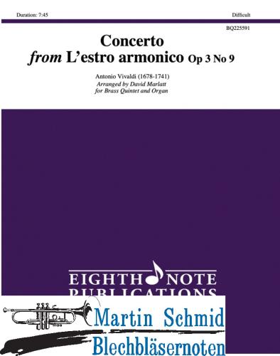 Artikelbild des Artikels “Concerto from L'estro armonico Op. 3 #9 (Orgel)  “