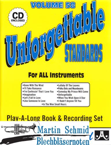 Product image of the product “Volume 58: Unforgettable Standards (Buch/CD) ”