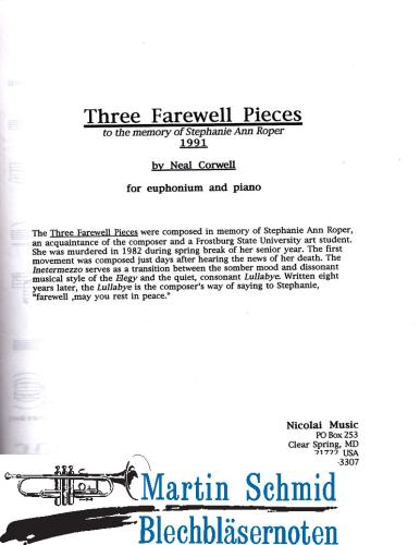 Product image of the product “Three Farewell Pieces ”