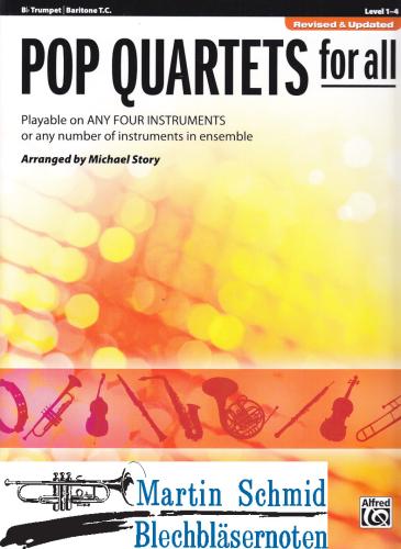 Product image of the product “Pop Quartets - Trompeten-/Tenorhornstimmen SpP (mit und ohne Klavier; mit anderen Instrumenten kombinierbar) ”