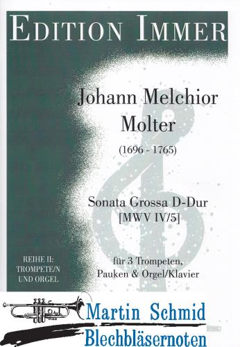 Product image of the product “Sonata Grossa D-Dur für 3 Trompeten, Pauken & Orgel/Klavier ”