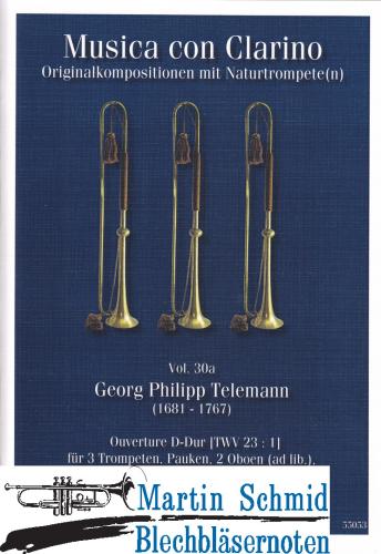 Artikelbild des Artikels “Ouverture D-Dur (TWV 23:01) (3Trompeten.Pauken.2Oboen(ad lib)2Violinen.Viola.Bc) (Collection Arne Thielemann) “