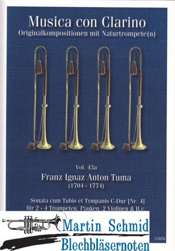Product image of the product “Sonata cum Tubis et Tympanis C-Dur (Nr.3)(2-4 Trompeten.Pauken.2Violinen.Bc) (Collection Arne Thielemann) ”