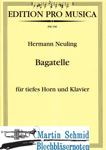 Artikelbild des Artikels “Bagatelle für tiefes Horn und Klavier “
