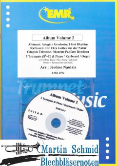 Album Volum 2 (3 Trumpets (Bb+C) & Piano/Keyboard/Organ or CD Play Back/Play Along(optional) Drums+Percussion(optional)) 