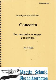 Concerto (Solo Marimba, Solo Trumpet and Strings)(Study Score) 