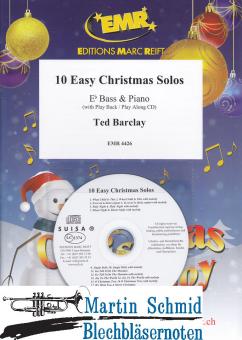 10 Easy Christmas Solos (Piano + Play-Along-CD)(Tuba in Eb) 