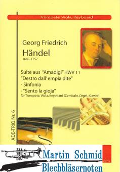 Suite aus "Amadigi" (Trompete in C/B/A.Viola/Vl/Fl/Ob.Keyboard/Orgel) 