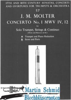 Concerto Nr. 1 MWV IV/12 (Trp.Str.Bc)  (Musica Rara Antiquarisch) 