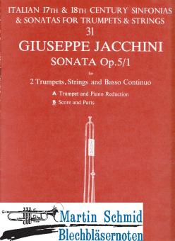 Sonata op. 5/1 (2Trp.Str.Bc) 
