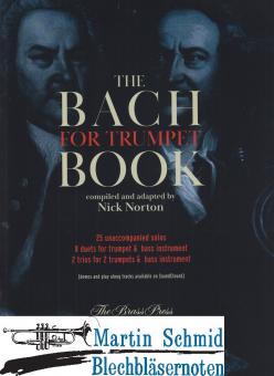 The Bach Book - 25 solos, 8 duets, 2 trios für Trompete und Bassinstrument  
