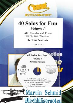 40 Solos for Fun Volume 1 - Alto Trombone & Piano + CD Play Back / Play Along or MP3  