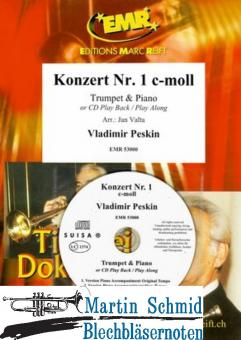 Konzert No. 1 c-moll (Trumpet & Piano + Play Back / Play Along CD or MP3 (Download)) (Neuheit Trompete) 