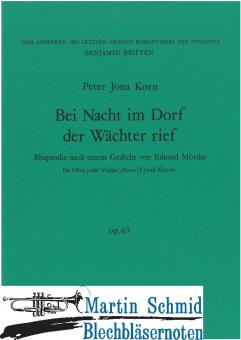 Bei Nacht im Dorf der Wächter rief op.63 (Oboe/Violine.Horn.Klavier) 