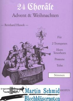 24 Choräle zu Advent und Weihnachten (Stimmen) 