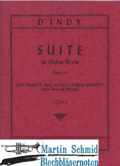 Suite in Olden Style op.24 (Trp.2Fl.Streichquartett) Partitur 