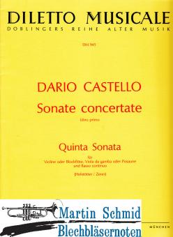 Quinta Sonata in C (Vl/BFl.Pos.Bc) 