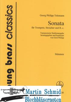 Sonata (Trp.2Vl.Vla.Vlc/Kb) Transponierte Fassung (Stimmen) 