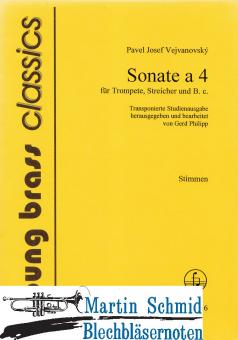 Sonata a 4 (Trp.2Vl.Vla.Vlc/Kb) Transponierte Ausgabe (Stimmen) 
