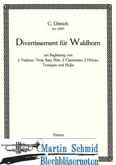 Divertissement (Hr.2Vl.Vla.Kb.Fl.2Klar.2Hr.Trp.Pk) (Partitur) 