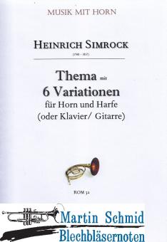 Thema mit 6 Variationen (Klav;Harfe;Gitarre) 