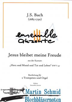 Jesus bleibet meine Freude (nur Trompetenstimmen in B/C; geignet für alle Versionen in G-Dur) 