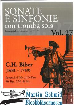 Sonata a 4 (Nr.2) D-Dur (Trompete.2Violinen.Bc) (Neuheit Trompete) 