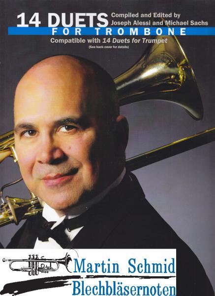 Product image 1 of the product “14 Duets for Trumpet and or Trombone (Trombone part) ”