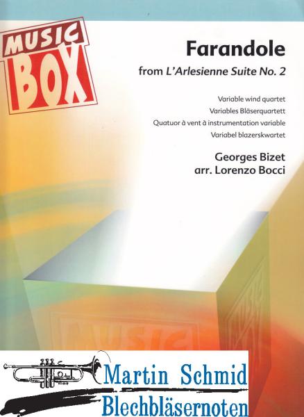 Product image 1 of the product “Farandole from L'Arlesienne Suite No.2 (Variables Bläserquartett mit Schlagzeug ad lib.) ”