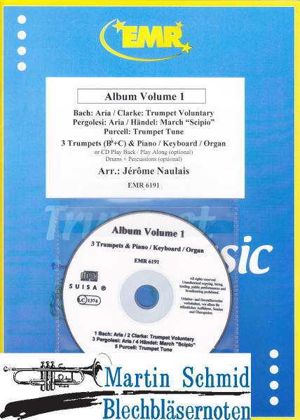 Product image 1 of the product “Album Volum 1 (3 Trumpets (Bb+C) & Piano/Keyboard/Organ or CD Play Back/Play Along(optional) Drums+Percussion(optional)) ”