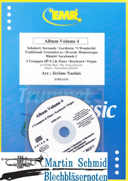 Product image 1 of the product “Album Volum 4 (3 Trumpets (Bb+C) & Piano/Keyboard/Organ or CD Play Back/Play Along(optional) Drums+Percussion(optional)) ”