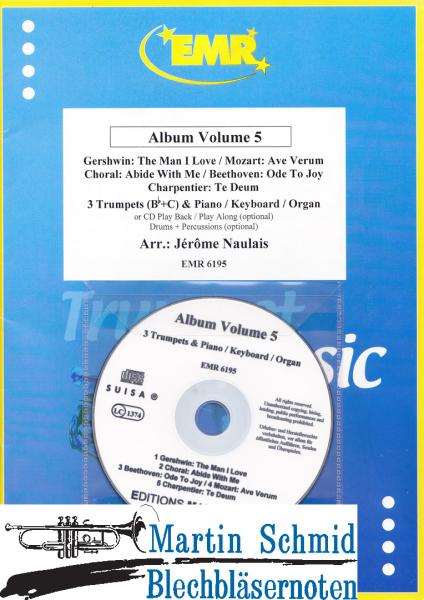 Product image 1 of the product “Album Volum 5 (3 Trumpets (Bb+C) & Piano/Keyboard/Organ or CD Play Back/Play Along(optional) Drums+Percussion(optional)) ”