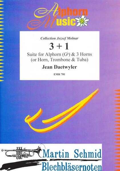 Artikelbild 1 des Artikels “3+1 (Suite for Alphorn (Gb) & 3 Horns(or Horn.Pos.Tuba) “