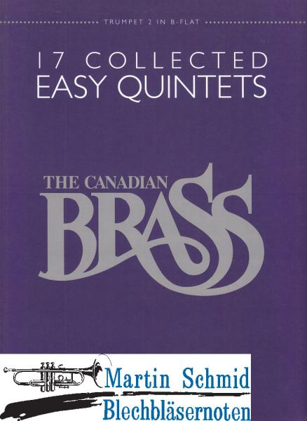 Product image 1 of the product “17 Collected Easy Quintets (Trumpet 2 in Bb) ”