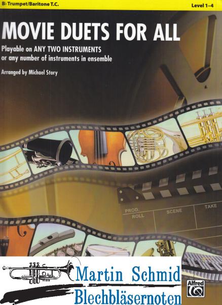 Product image 1 of the product “Movie Duets For All (Solostimme - Trompete/Tenorhorn - kombinierbar mit anderen Instrumenten) ”
