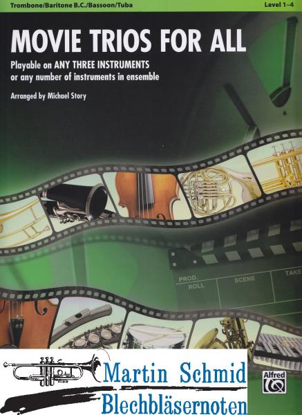 Product image 1 of the product “Movie Trios For All (Solostimme Posaune/Bariton - kombinierbar mit anderen Instrumenten) ”