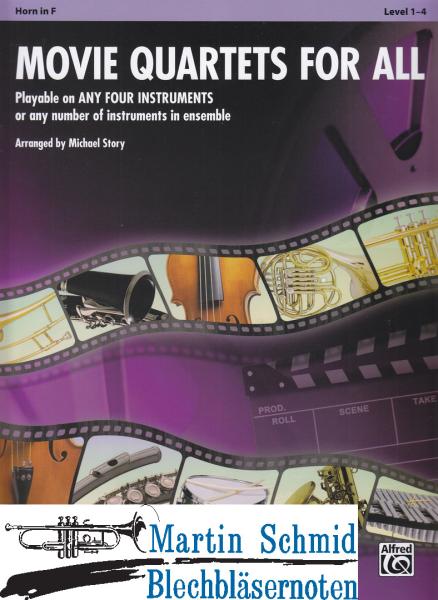 Product image 1 of the product “Movie Quartet For All (Solostimme Horn in F - kombinierbar mit anderen Instrumenten) ”