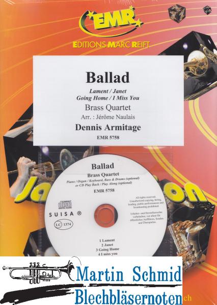 Product image 1 of the product “Ballad (variable Besetzung.optional Organ/Keyboard.Bass.Drums.CD Play Back.CD Play Along) ”