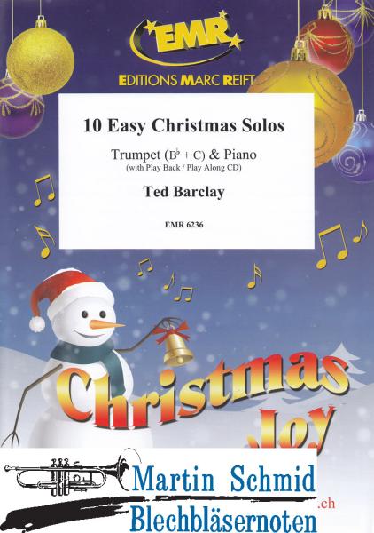 Product image 1 of the product “10 Easy Christmas Solos (Trp in Bb+C)(with Play Back/Play Along CD) ”