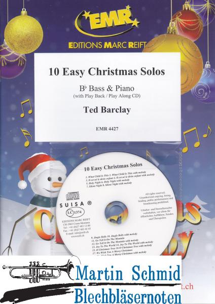 Product image 1 of the product “10 Easy Christmas Solos (Piano + Play-Along-CD)(Tuba in Bb) ”