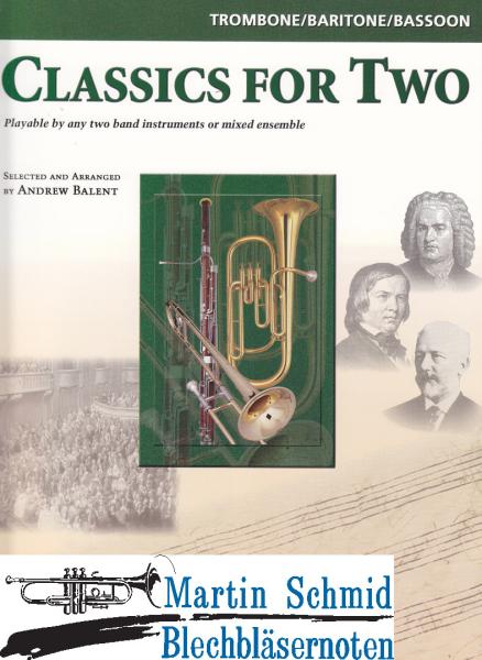Product image 1 of the product “Classics for Two (Percussion.Piano ad lib)(Trombone Part) ”